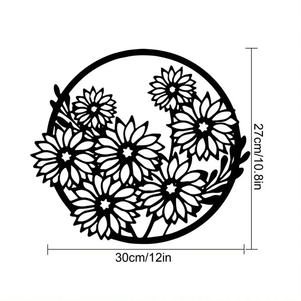 HelloYoung Mandala Wall Art, Lotus Flower Mandala Metal Wall Art, Metal Wall Art Spiritual Deco, Wall decor metal wall hanging，