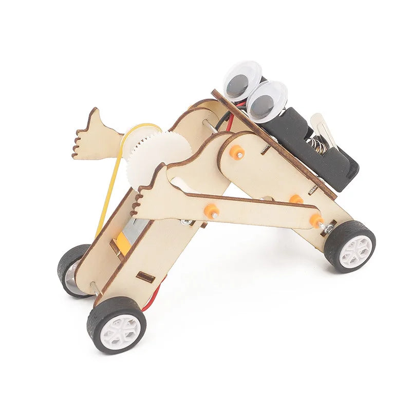 Kids DIY Robot Assembling Model Educational Material Kits Science Experiment Technology Toy Puzzle Painted Toys for Children