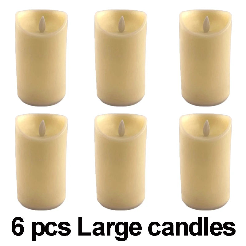 Flameless LED Candle Warm glowing decorative electric candles Home decorative candles for Ramadan Eid Festival Party Decor