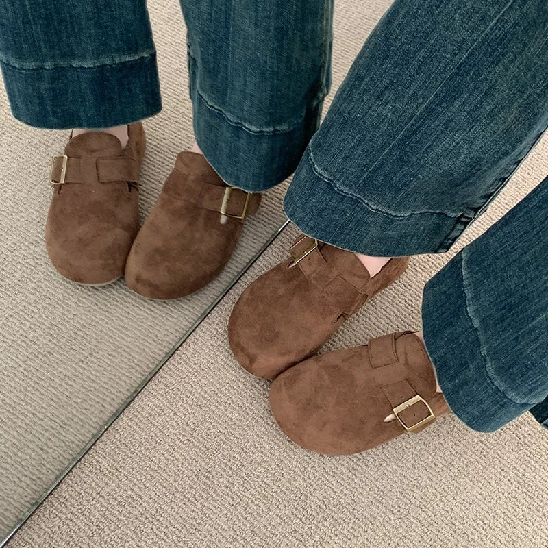 Women's Shoes Flats Barefoot Sneaker Woman 2025 Trend Moccasins Slip-on Round Toe Running Comfortable Stylish Retro on Offer New