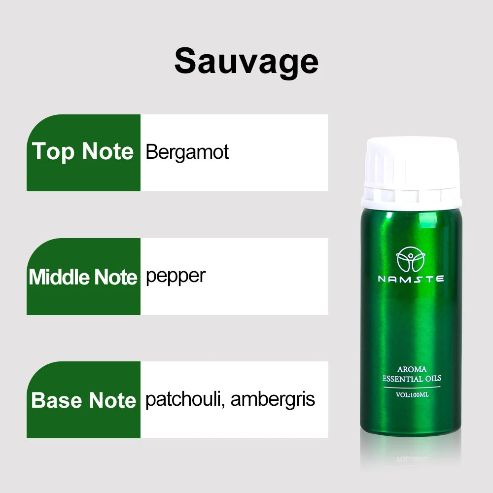 NAMSTE Hotel Perfume Oil 100ML Lavender Pure Essential Oils White Tea Coffee For Diffuser Aroma Oil Room Fragrance Air Freshener