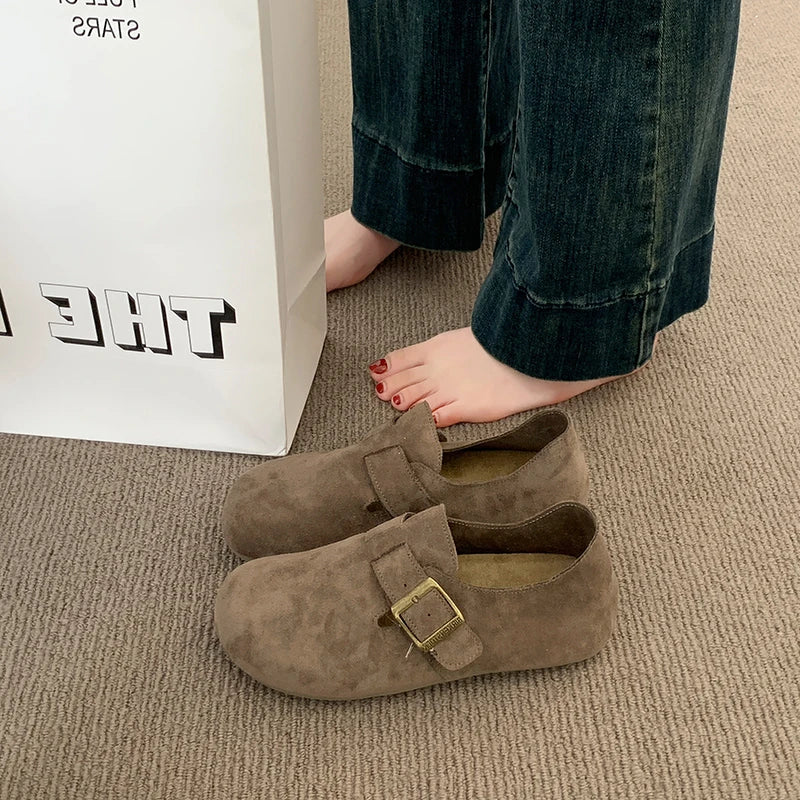 Women's Shoes Flats Barefoot Sneaker Woman 2025 Trend Moccasins Slip-on Round Toe Running Comfortable Stylish Retro on Offer New