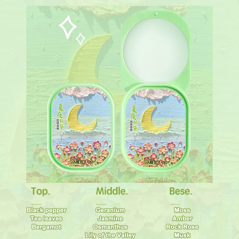 3pcs Solid Perfume Gift Set for Women,Long-Lasting Scented Balm with Jasmine Notes,Tea Fragrance,Idea for Dates Casual Attire