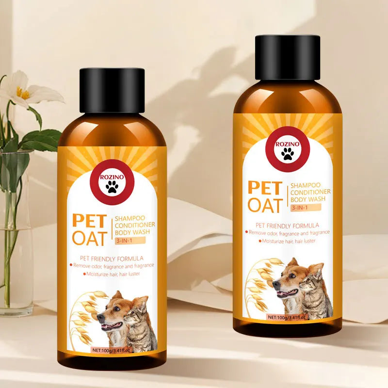 Pet Shampoo and Conditioner 3 in 1 Plant Based Organic Sulfate Free Soap Free Tear Free Moisturizer for Pets Cats and Dogs