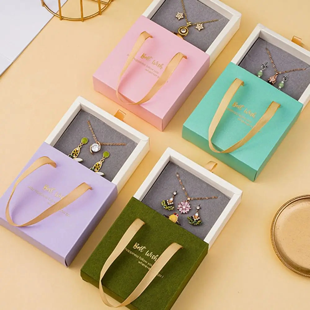 Jewelry Display Box Bracelet Jewelry Organizer Dust-proof Gifts Box Gift Packaging Earrings Case Storage Box Drawer Jewelry Box