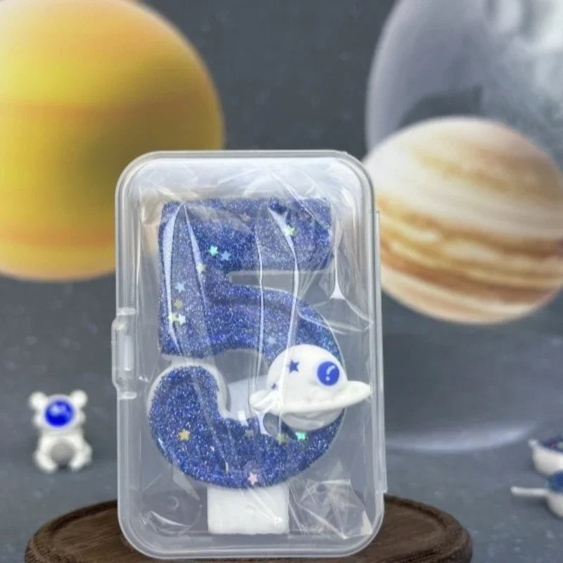 Number Candle, Blue Creative Birthday Cake Candle,use for Birthday Party and Wedding Decoration Mother's Day Graduatio