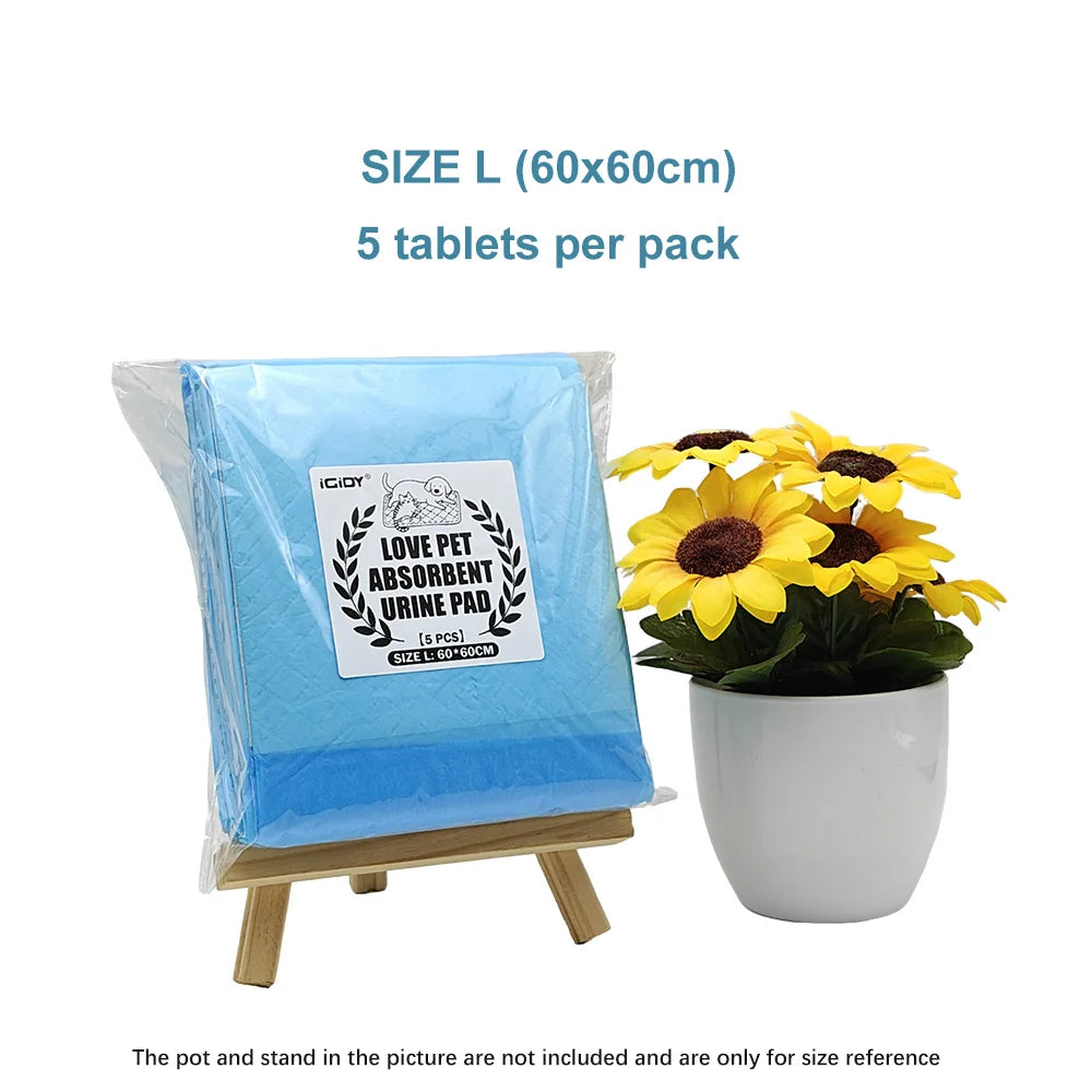Pet urine pad, disposable absorbent pad, non-woven fabric + absorbent resin, super absorbent, 4 sizes, pet hygiene products