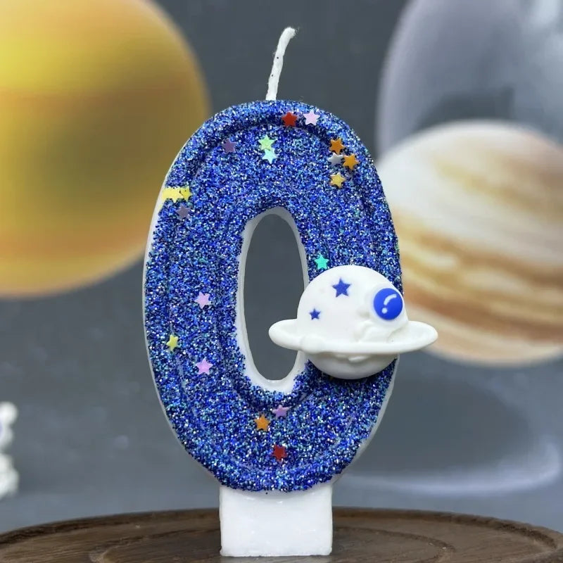 Number Candle, Blue Creative Birthday Cake Candle,use for Birthday Party and Wedding Decoration Mother's Day Graduatio