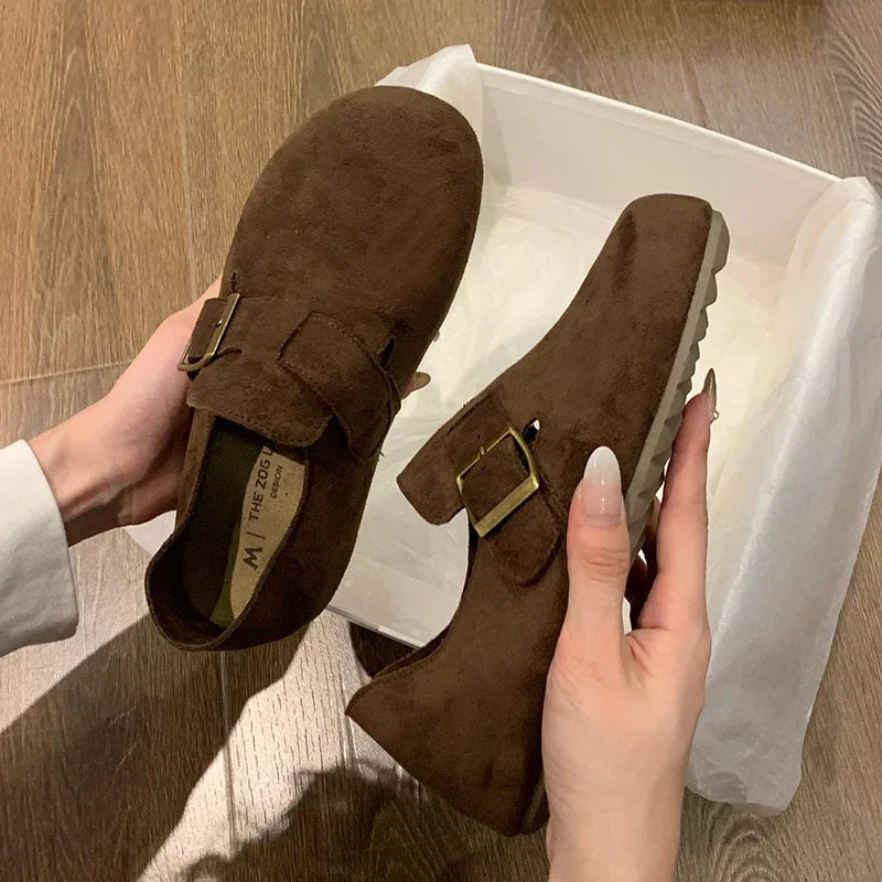 Women's Shoes Flats Barefoot Sneaker Woman 2025 Trend Moccasins Slip-on Round Toe Running Comfortable Stylish Retro on Offer New