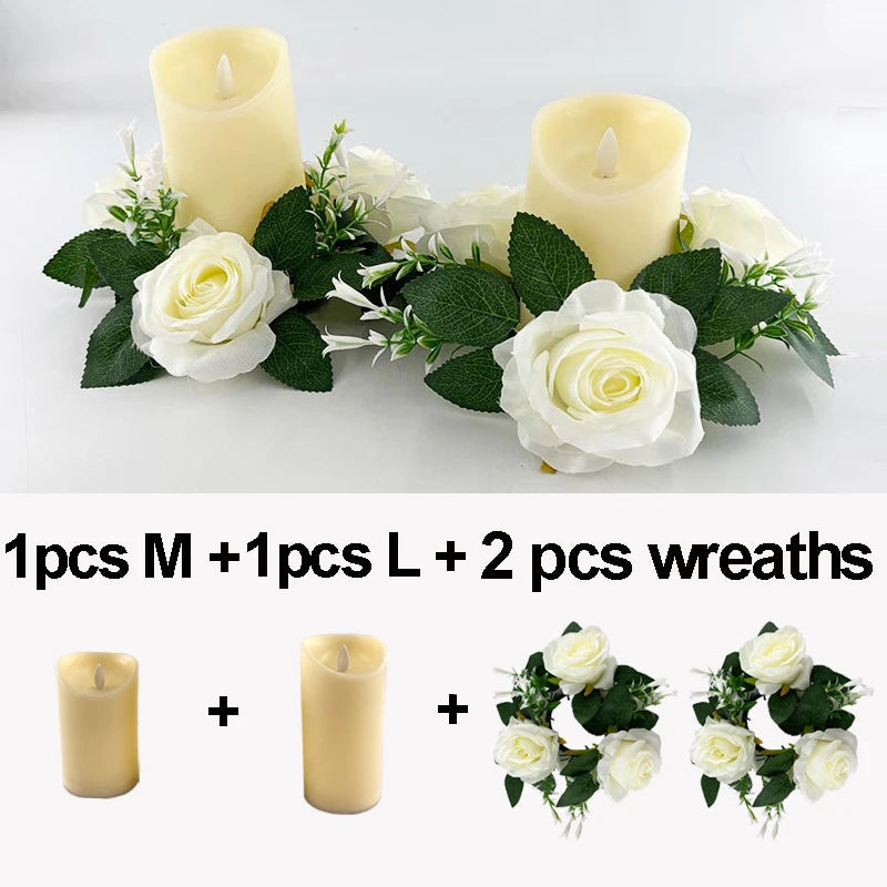 Flameless LED Candle Warm glowing decorative electric candles Home decorative candles for Ramadan Eid Festival Party Decor