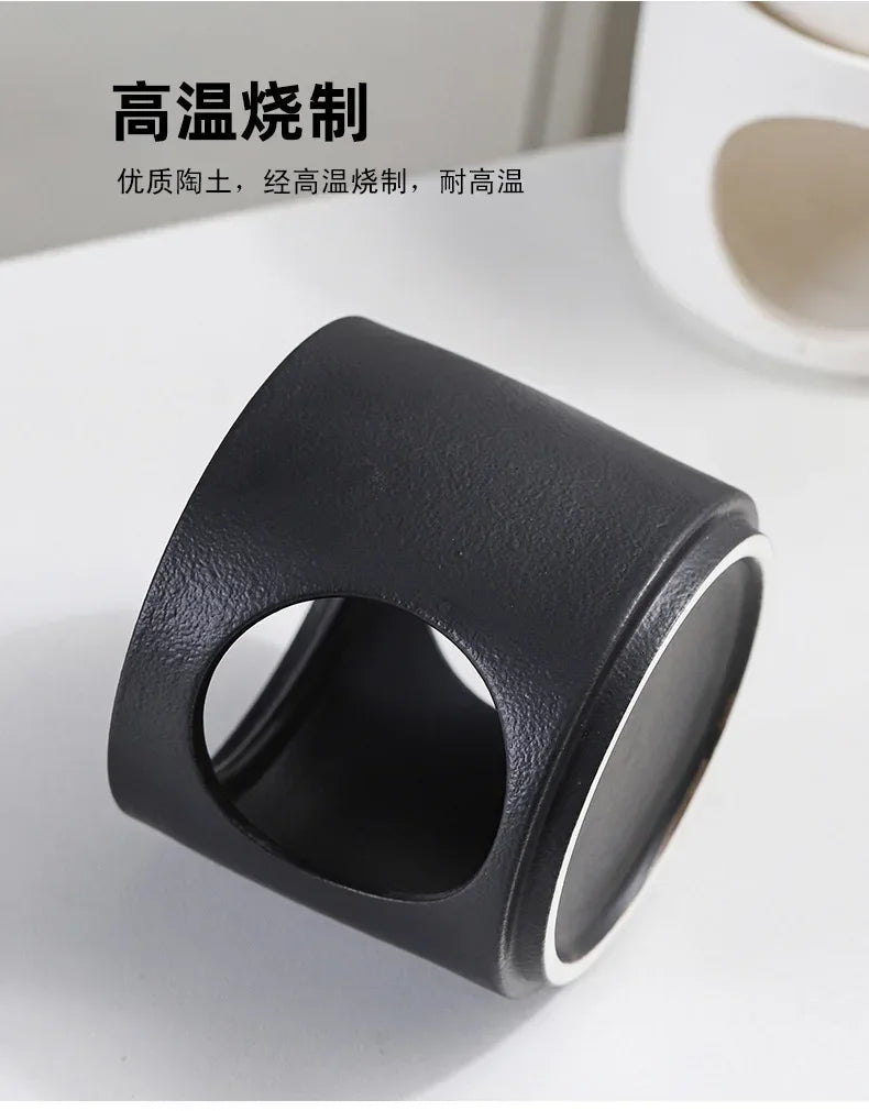 3-in-1 Candle Essential Oil Ceramic Craft Incense Lamp Candleholder Aromatherapy Burner Suitable for Home, Office, Wedding