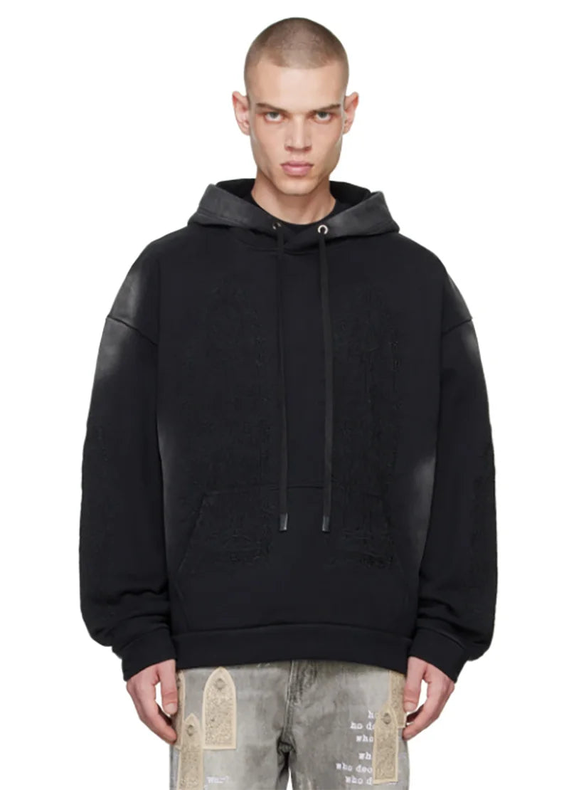 Autumn Winter Blue Light Apricot Who Decides War HoodieMen Women High Quality Real Photos Taken Diamond Studded Pullover