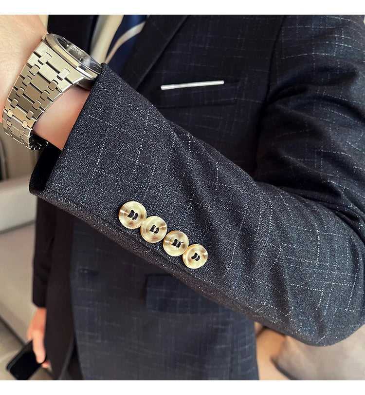 High-quality wedding suit for men, fashionable business, professional groom and best man, handsome two-piece set