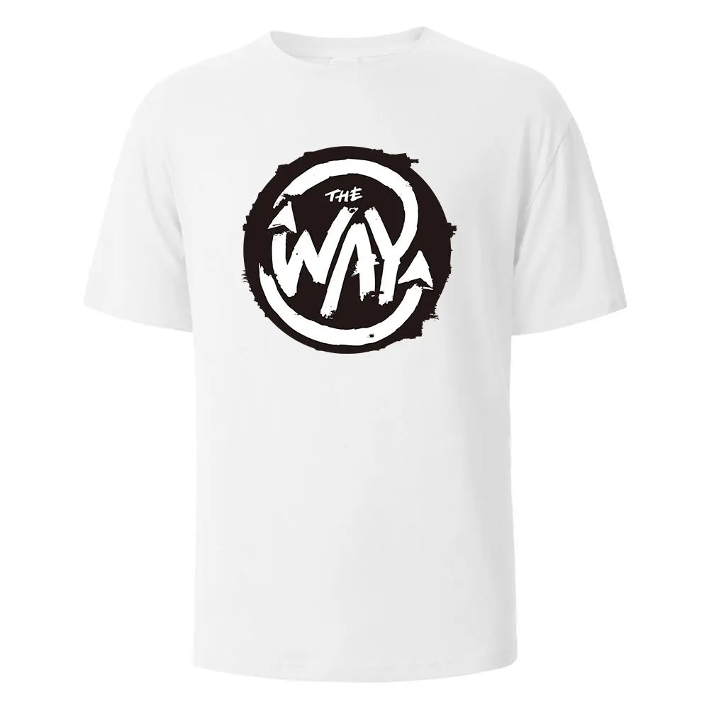 Men's Printed T-Shirt The Way Streetwear 100%Cotton Tops For Men Women Summer Breathable Short-Sleeved Casual O-neck Basic Tees