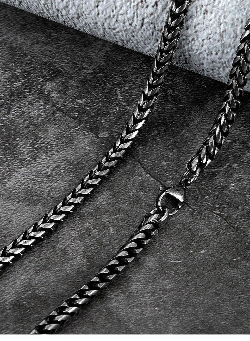 Men Goth chain Male Stainless Steel Trend Personality Keel Necklace For boyfriend brother fashion punk party long chain wholesal