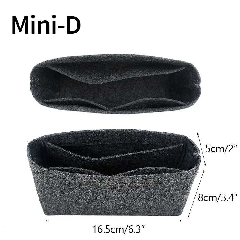 Bag Organizer  fit Mini Sizefor  Small Tote Bag Timid Bag Storage & Finishing Inner  Liner Handbags Insert Organizer