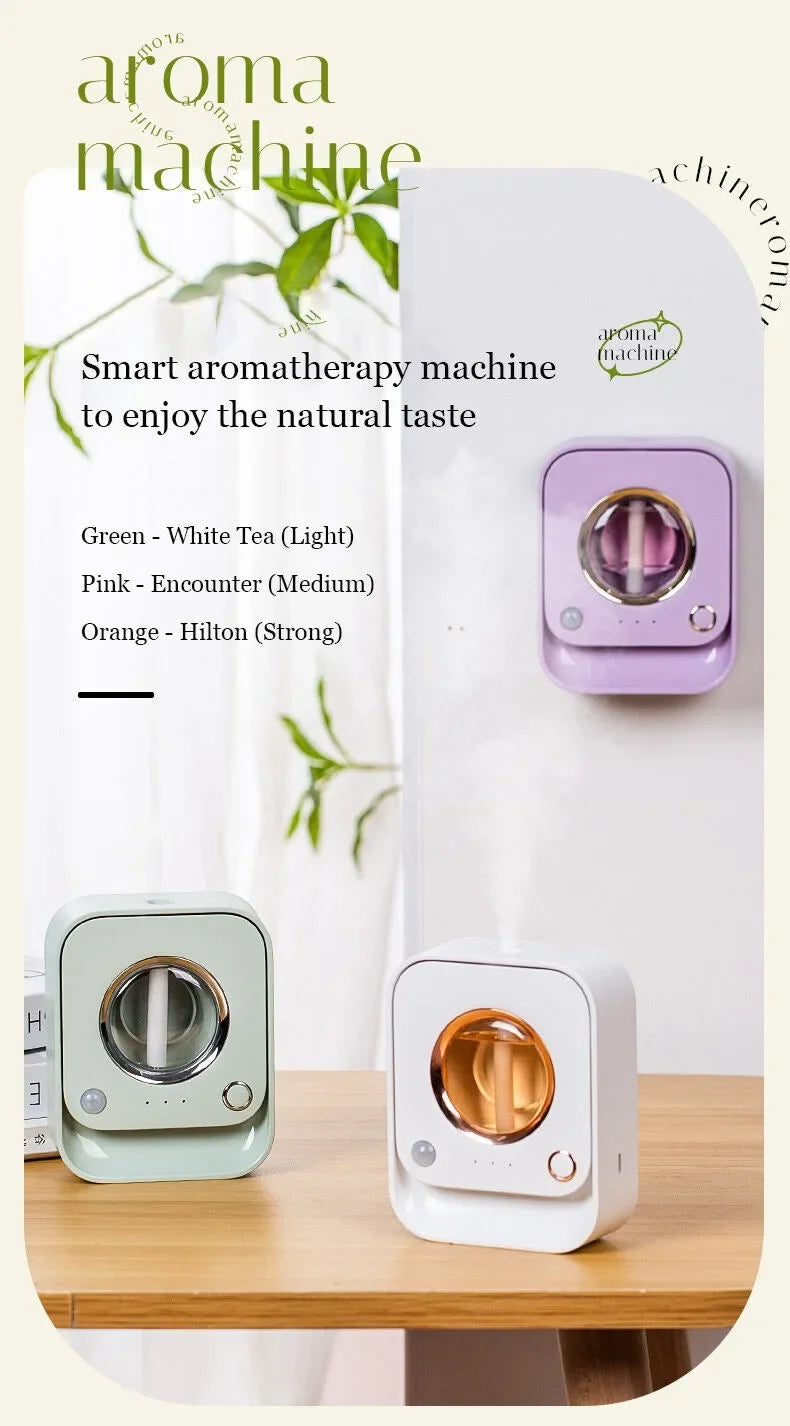 Automatic Spray Aromatherapy Diffuser Smart Sensor USB Air Freshener Essential Oil Perfume Machine for Home Office Toilet Room
