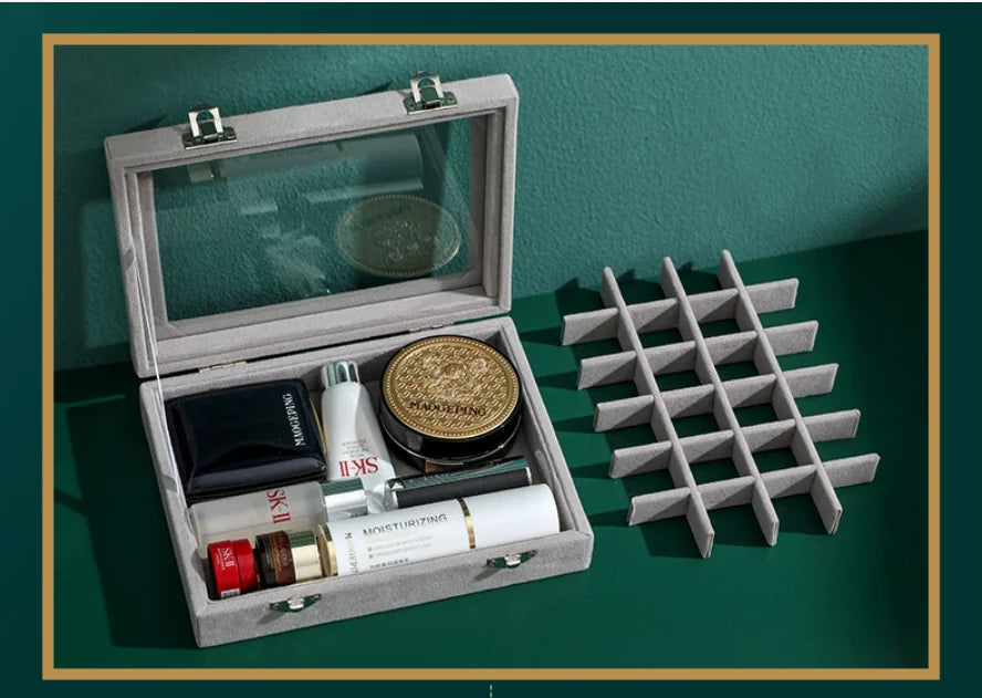 Jewelry Storage Box Earring Ring Necklace Jewelry Display Box Jewelry Classification Dustproof Transparent Flip Lid Jewelry Box