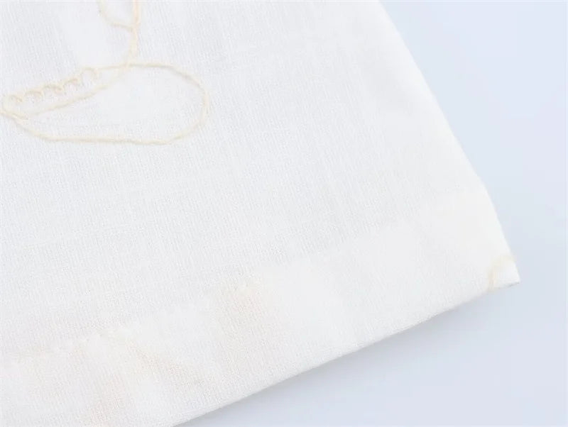 Women's suit New Summer 2025 White Camisole Wide-leg Pants Set Embroidered Trim Sexy Casual Personality Fashion