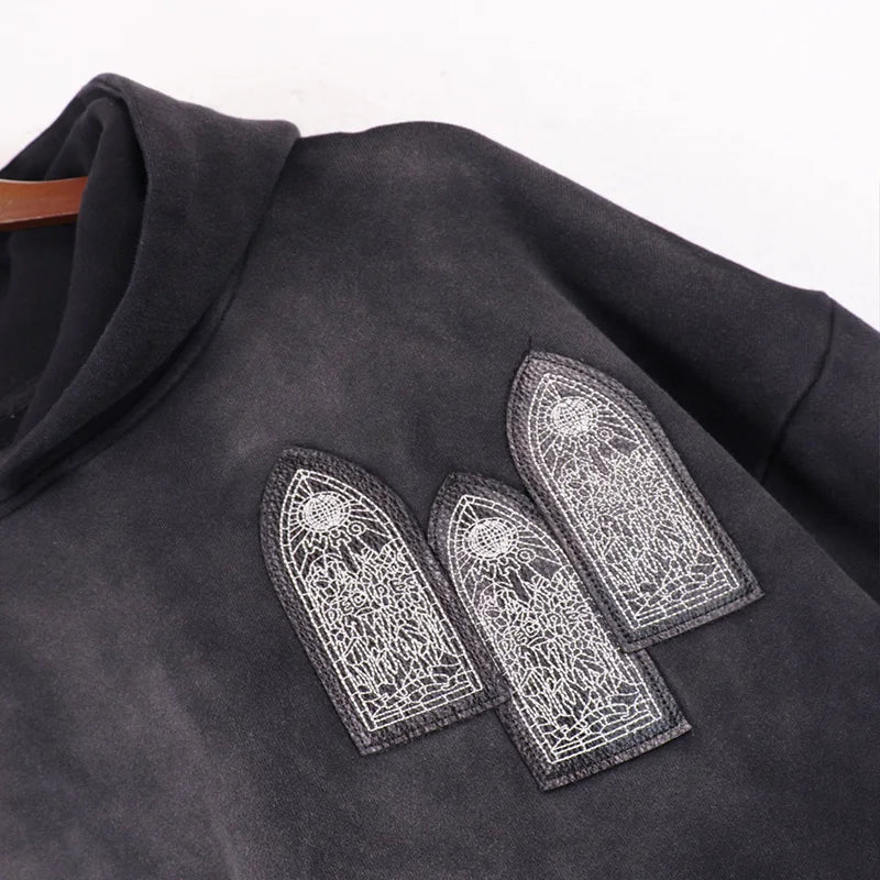 Autumn Winter Blue Light Apricot Who Decides War HoodieMen Women High Quality Real Photos Taken Diamond Studded Pullover