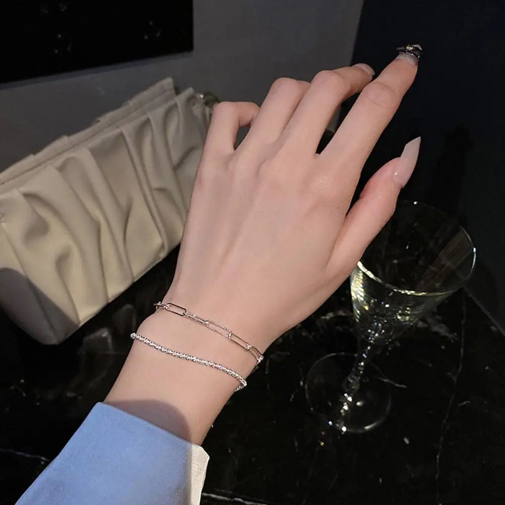 Chain Bracelet Delicate Trendy Fancy Hand Ornament Exquisite Chain Bracelet With Captivating Shine Dazzling Hand Ornament Unique