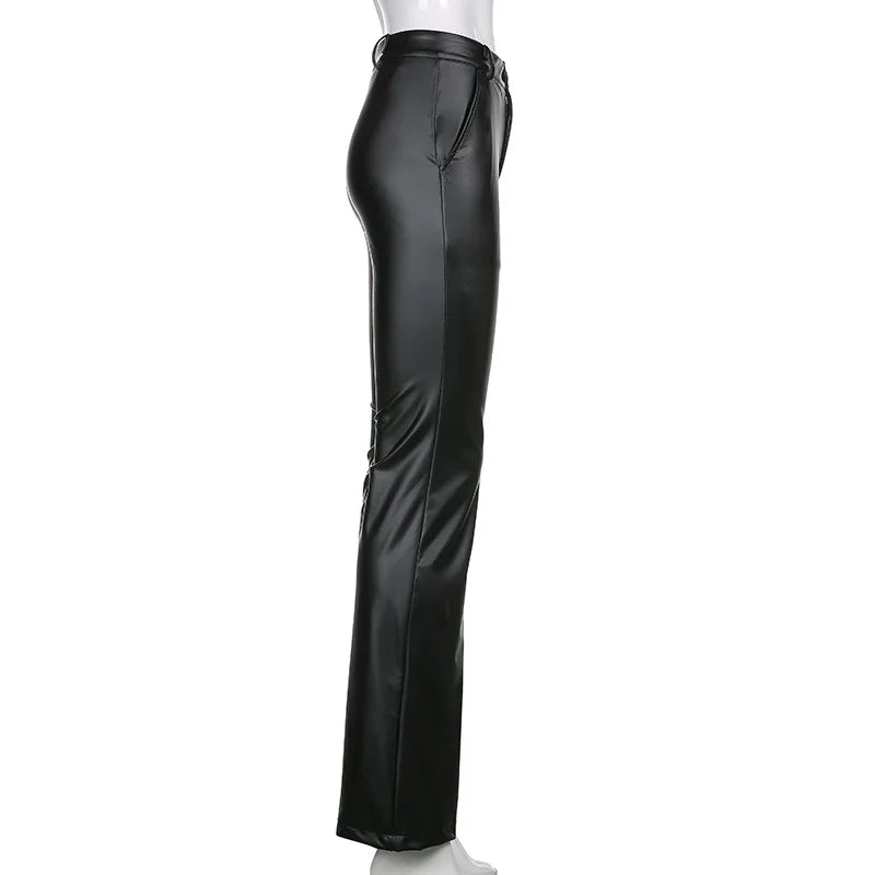 Women's Leather Pants New PU Micro-horn Trousers E-commerce Pants for Women