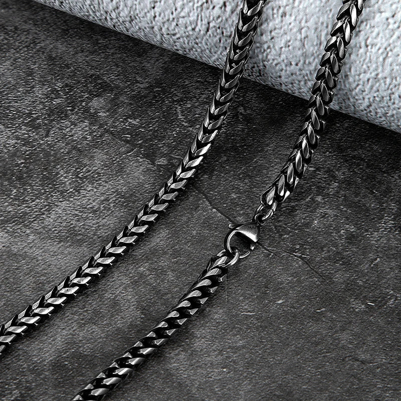 Men Goth chain Male Stainless Steel Trend Personality Keel Necklace For boyfriend brother fashion punk party long chain wholesal