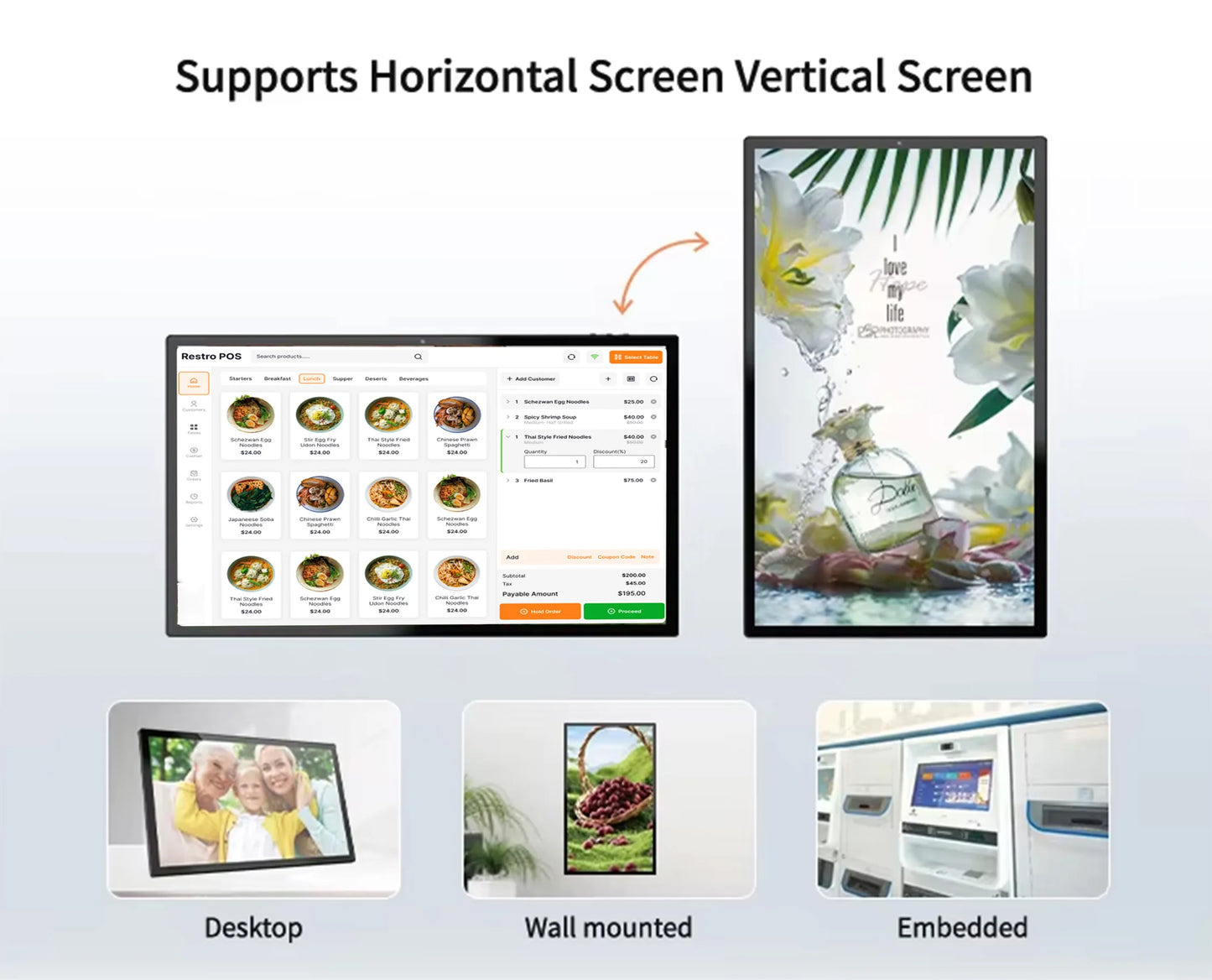 Smart Home Tablet Wall Mount with Double-Sided Lights 15.6 Inch FHD Touch Screen Android 14 8-Core 8G 128G POE for Home Automati