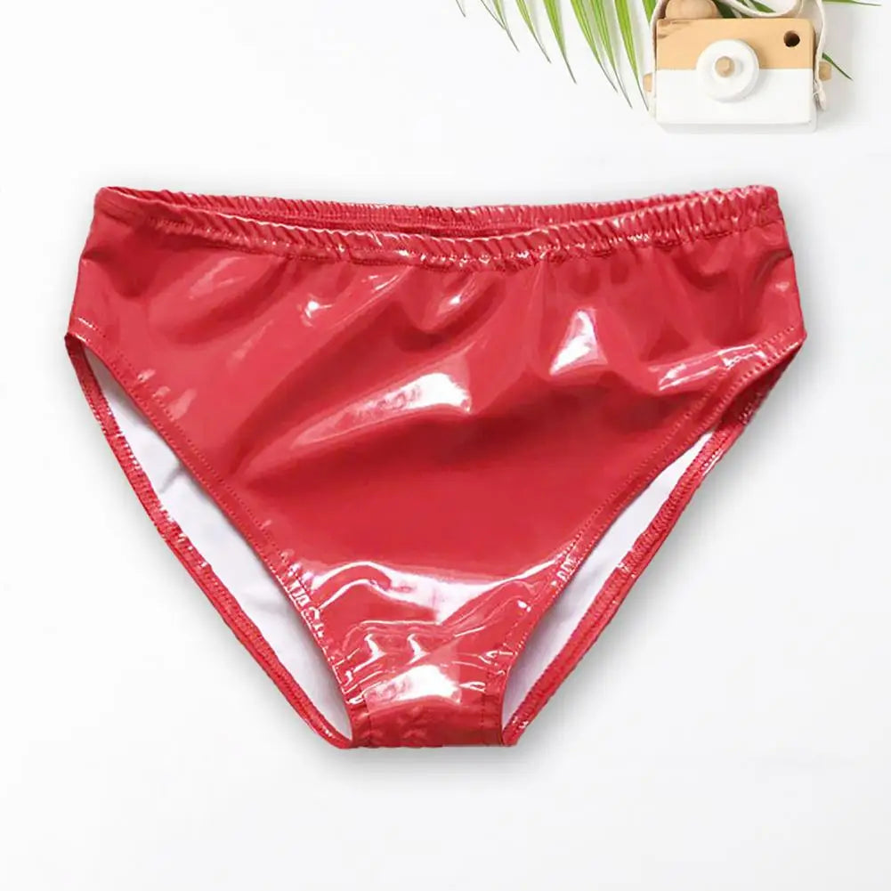 Women Underpants  Charming High Waist Bright Mirror Paint Women Underpants  No Constraint Lady Briefs