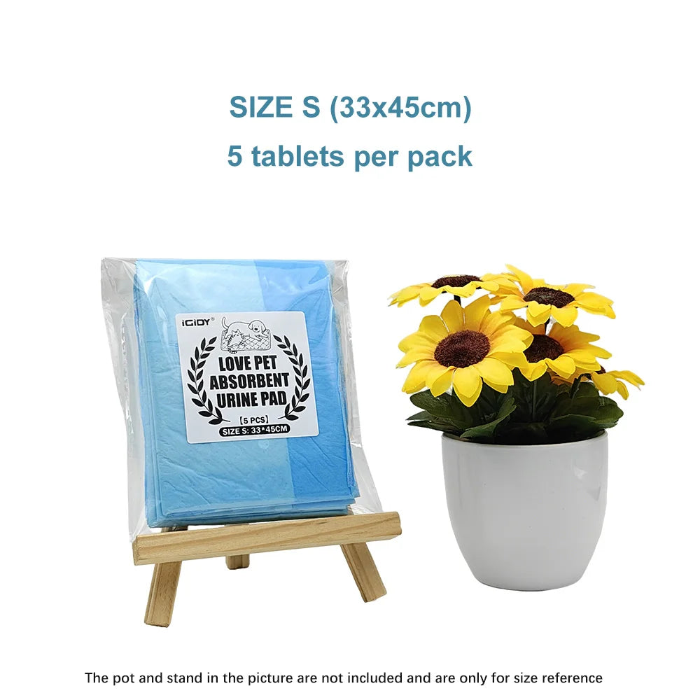 Pet urine pad, disposable absorbent pad, non-woven fabric + absorbent resin, super absorbent, 4 sizes, pet hygiene products