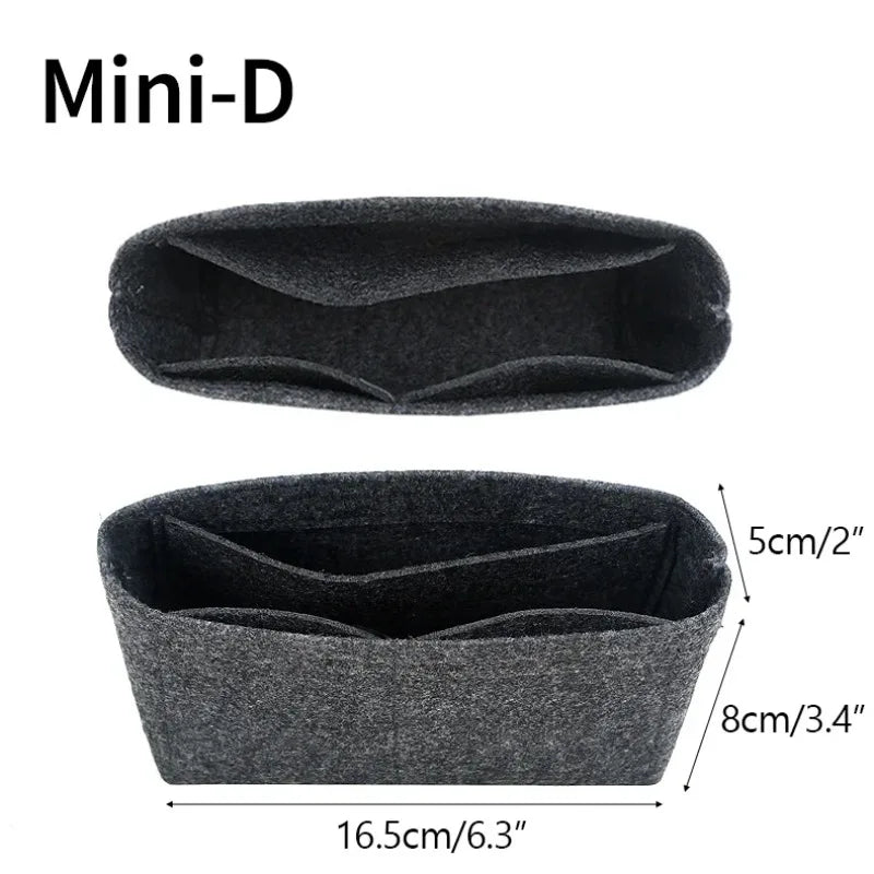 Bag Organizer  fit Mini Sizefor  Small Tote Bag Timid Bag Storage & Finishing Inner  Liner Handbags Insert Organizer