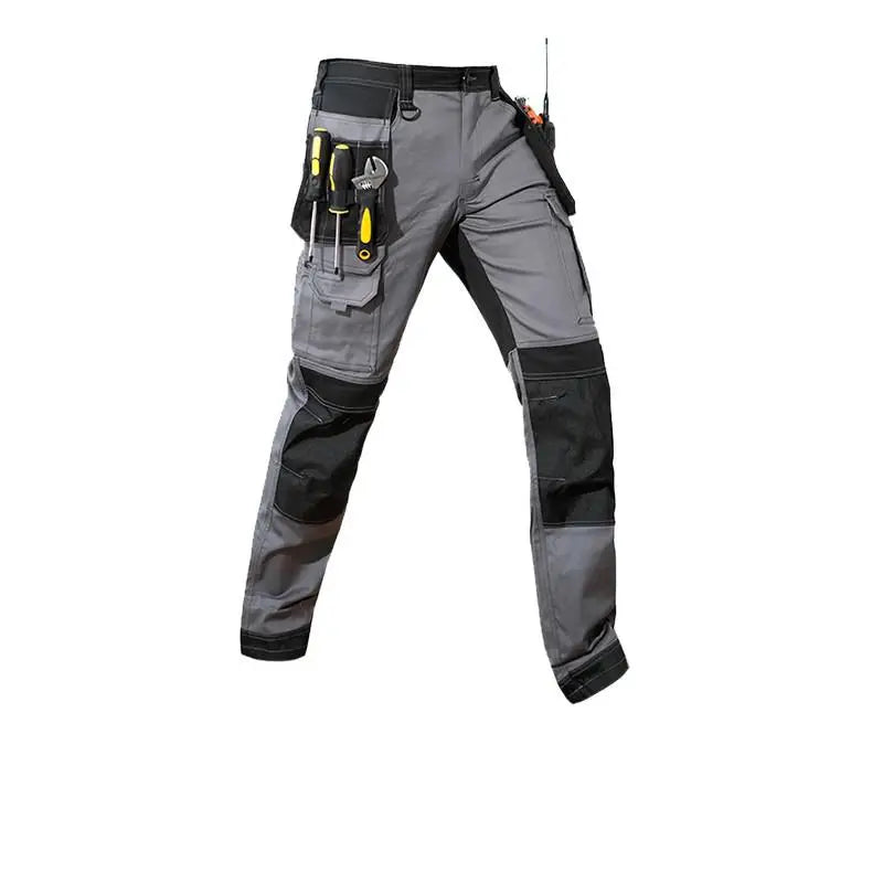 Work Trousers With Knee Pads For Men Cargo Pants Men Workwear Multi-pocket Outdoor Hiking Joggers Pants Functional Pockets Pants