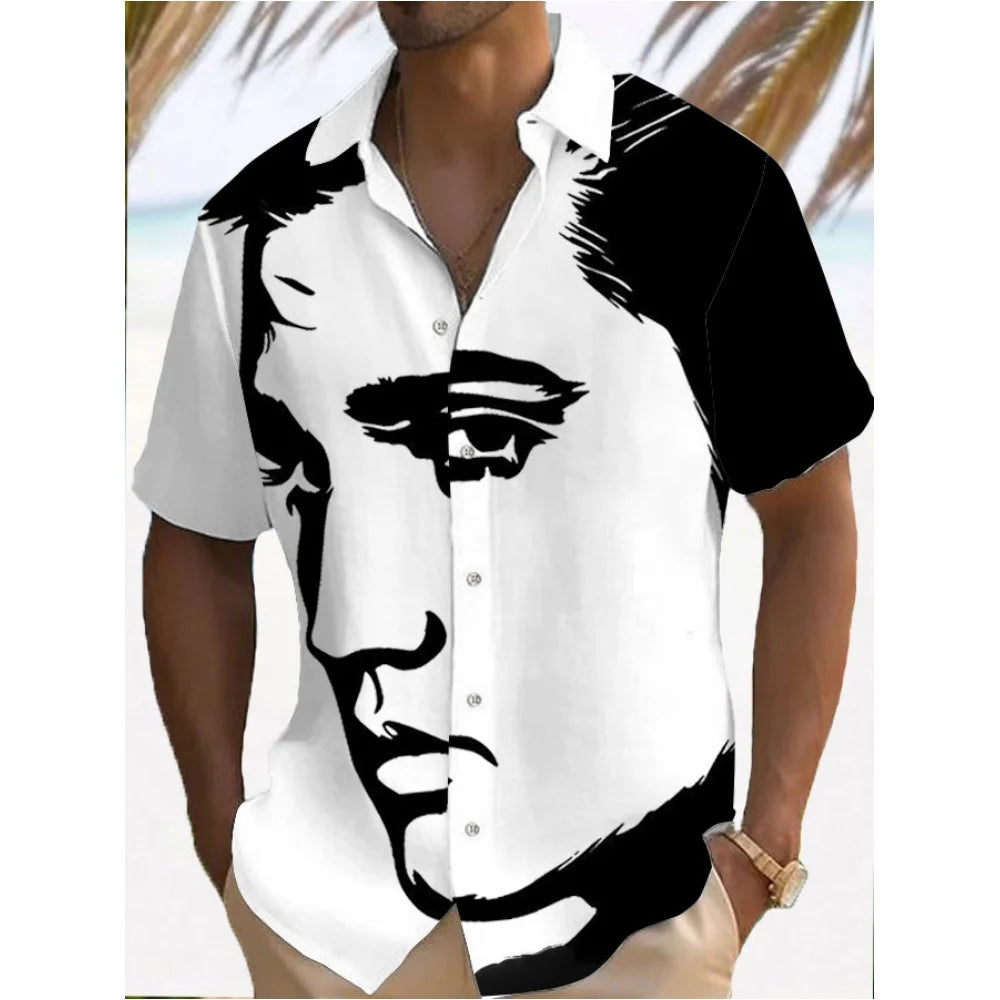 Men's Shirt Summer Casual Fashion Short Sleeved Shirt For Men Loose Breathable Hawaiian Shirt Man Casual Men's Clothing Top