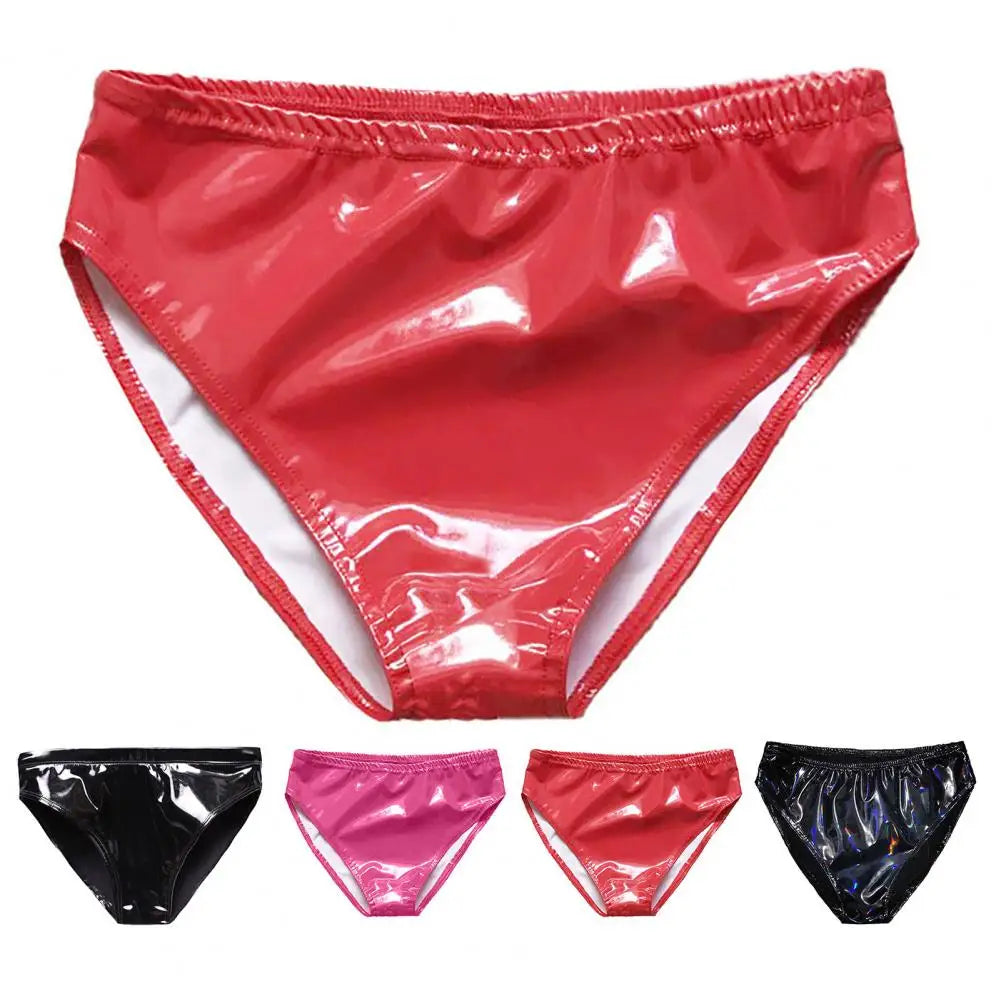 Women Underpants  Charming High Waist Bright Mirror Paint Women Underpants  No Constraint Lady Briefs