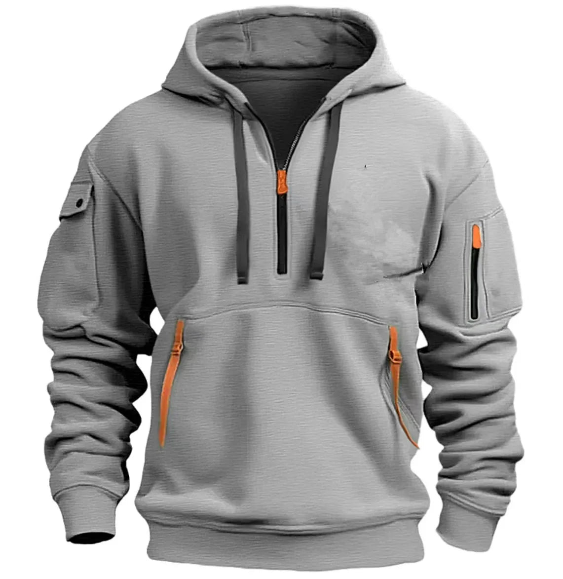 Men's Hoodies Aesthetic Fashion Multi-pocket Zipper Brand Streetwear Plus Size Loose Pullover Clothing Men Sweatshirts 2024 New
