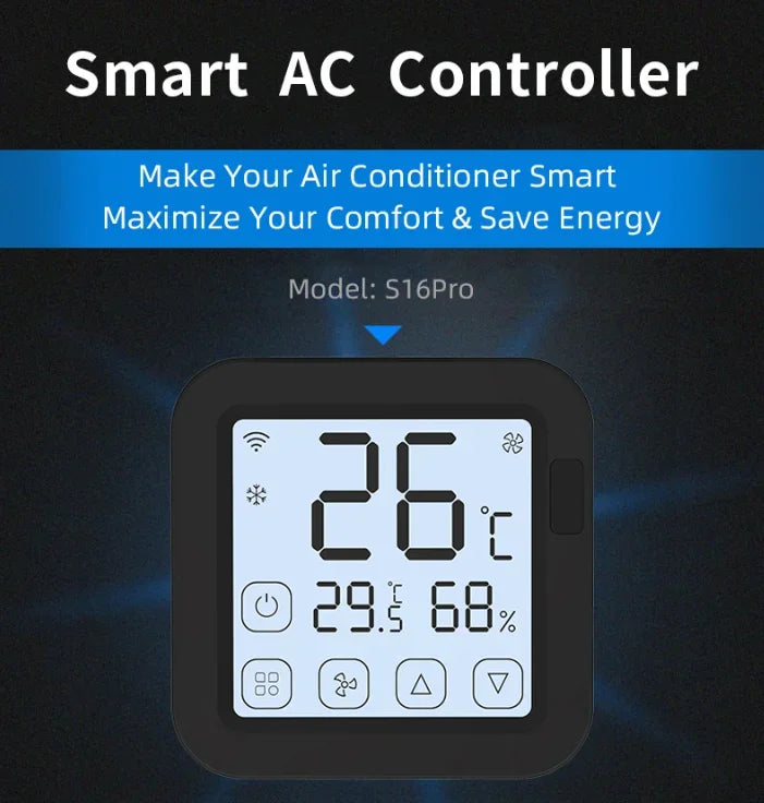 Smart Home Product Smart WiFi IR Universal Remote Temperature Humidity Sensor Remote Control with LED Screen