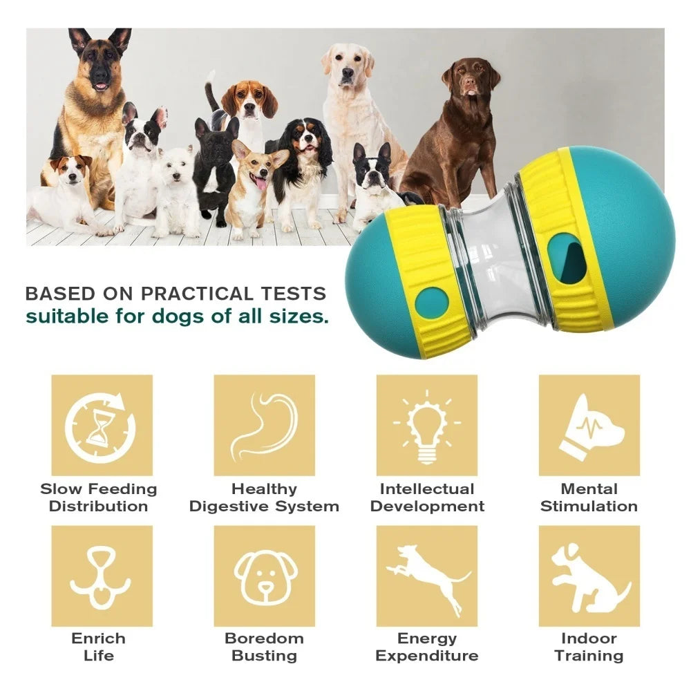 Pet Dog Treat Dispenser Toy For Small Medium Large Dogs Interactive Leaking Food Toy Adjustable Slow Feeder Training Beagle Cat