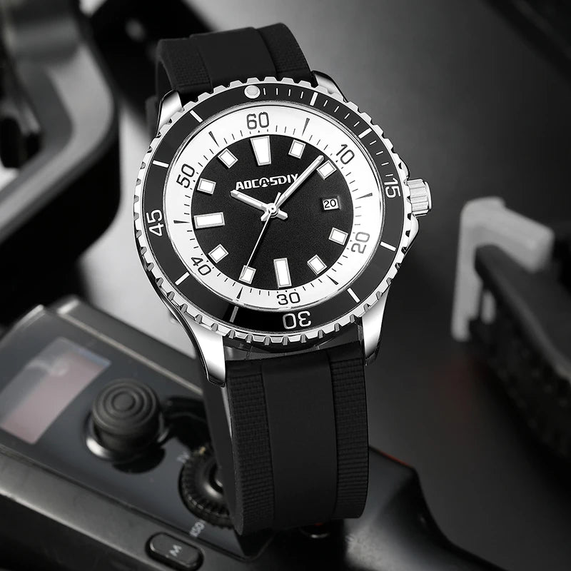 Fashion New Watches for Men Multi Functional Luminous Date Quartz Wrist Watch Man Clock Leisure Sports Waterproof Men's Watch