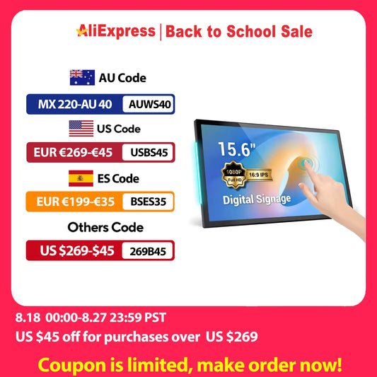 Smart Home Tablet Wall Mount with Double-Sided Lights 15.6 Inch FHD Touch Screen Android 14 8-Core 8G 128G POE for Home Automati