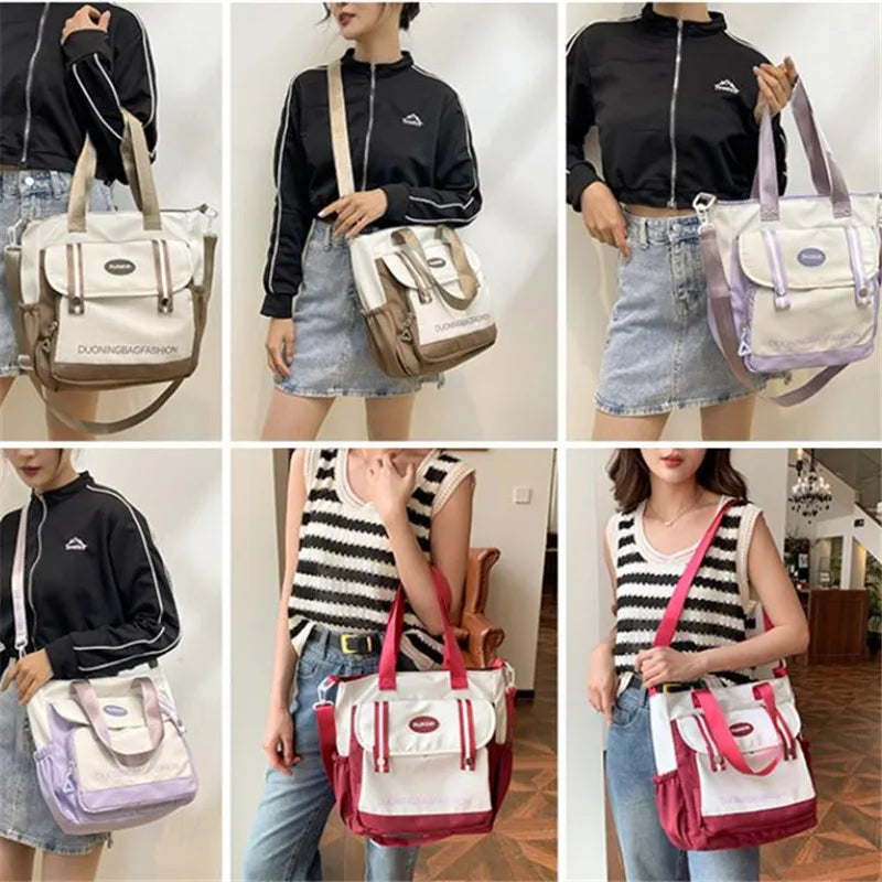 Women's Tote Bag, Large Capacity Daily Handbag, Travel Bucket Shoulder Bag, Fashion Messenger Bag,Campus School Bags Satchel