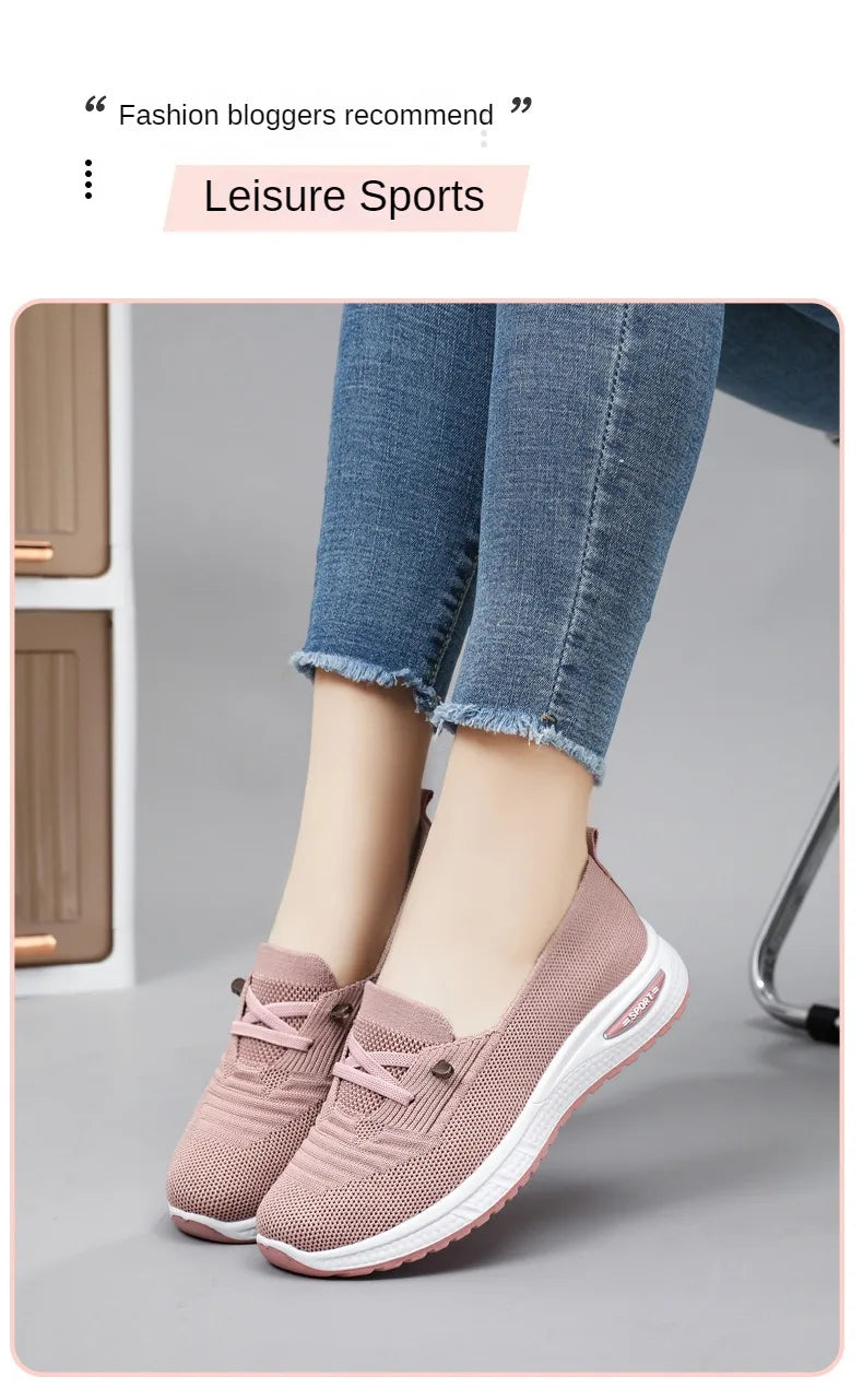 Women's Shoes 2025 Casual Sneakers Breathable Mesh Chunky Sole Affordable Free Shipping