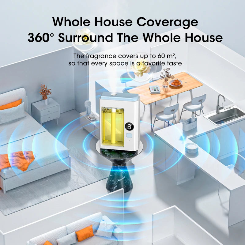 Aroma Diffuser Fragrance Essential Oil Smart Aromatherapy Machine with Night Light Air Freshener Bedroom Toilet Diffuser Scent