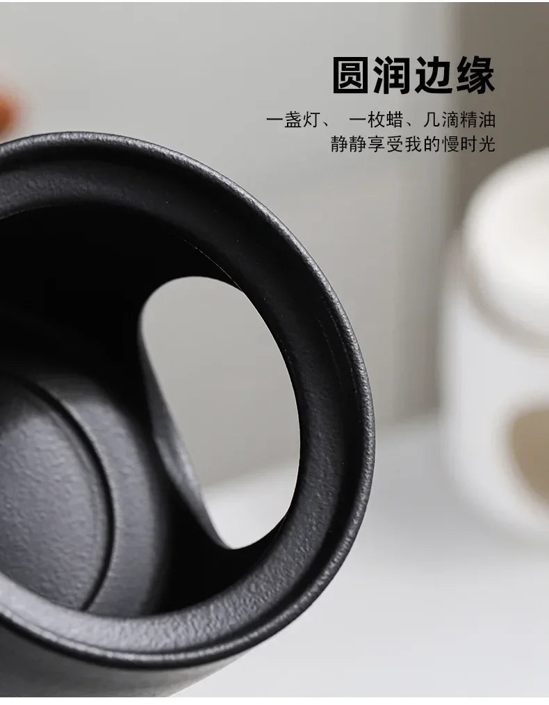 3-in-1 Candle Essential Oil Ceramic Craft Incense Lamp Candleholder Aromatherapy Burner Suitable for Home, Office, Wedding