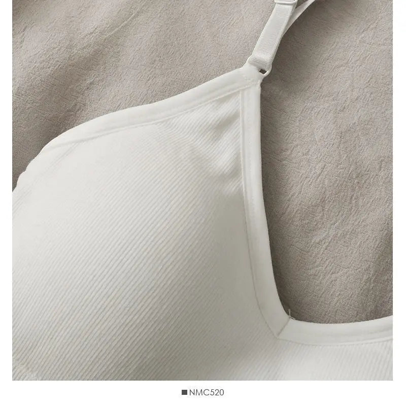 Womens Tops Sexy Tank Top Women Built In Bra Solid Color Camis for Women Crop Top Off Shoulder Sleeveless Camisole 2022 New