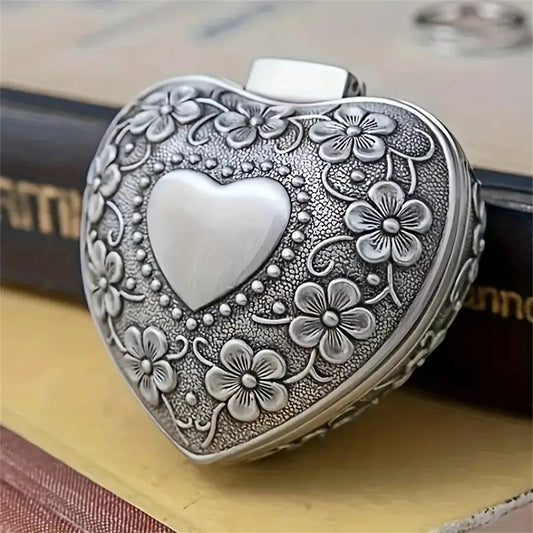 Heart Jewelry Box Container Retro Jewelry Container Trinket Case Holder Organizer Storage European Style Home Decor Gift