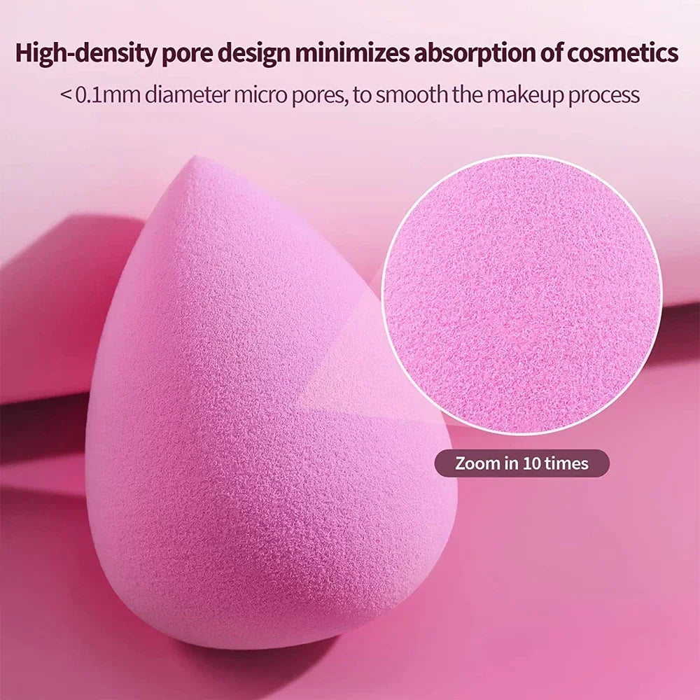 6pcs Mini Makeup Sponge Powder Cosmetic Puff Dry and Wet Sponge Concealer Liquid Foundation Beauty Women Make Up Accessories