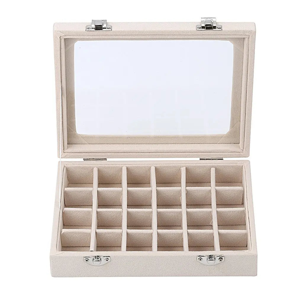 Jewelry Storage Box Earring Ring Necklace Jewelry Display Box Jewelry Classification Dustproof Transparent Flip Lid Jewelry Box