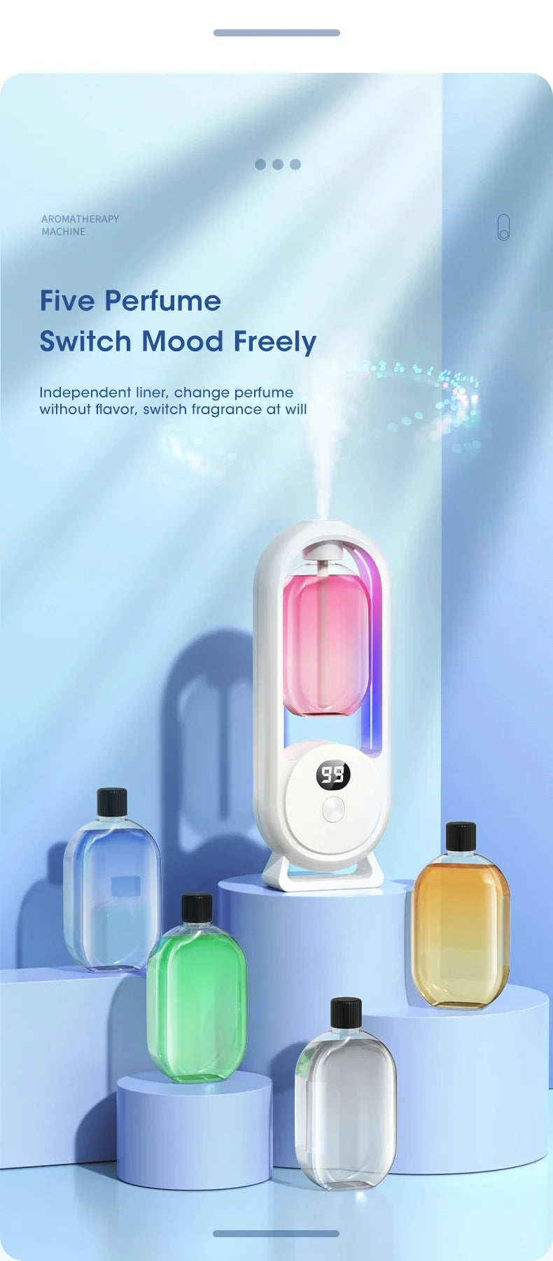 Automatic Home Fragrance Machine Essential Oil Diffuser Nebulizer Perfume Scent Machine for Kitchen and toilet deodorization