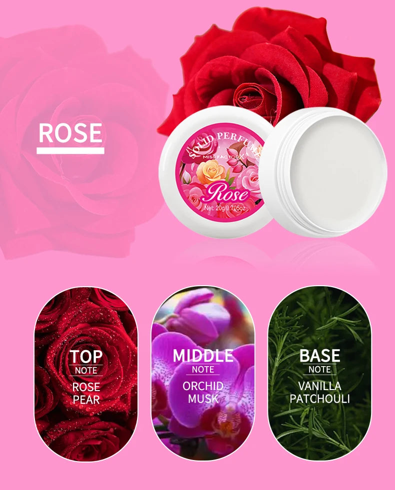 4PCS/Box Body Cream Gift Set Portable Solid Perfume Rose, Peony, Lavender, Cherry Blossom, Fresh Flower Scented Holiday Gift
