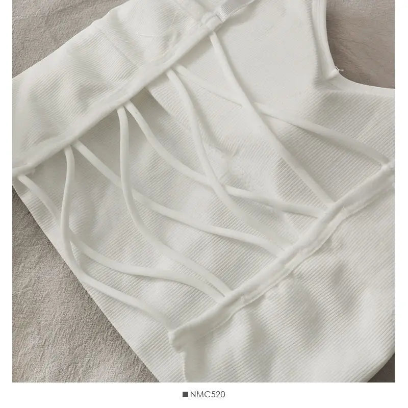 Womens Tops Sexy Tank Top Women Built In Bra Solid Color Camis for Women Crop Top Off Shoulder Sleeveless Camisole 2022 New